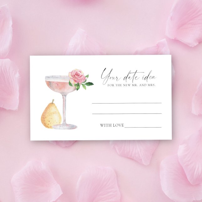 Cartão De Informações Petals & Prosecco - Ideias noturnas de data \ Fras (Criador carregado)