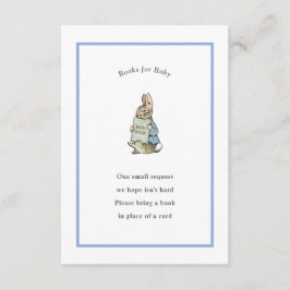 Cartão De Informações Peter Rabbit Blue Vintage Baby Book