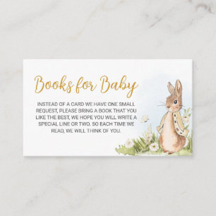 Cartão De Informações Peter Rabbit Chá de fraldas Books para Bebê