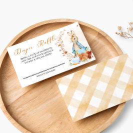 Cartão De Informações Peter Rabbit Fall Baby Boy - Fralda Raffle Card