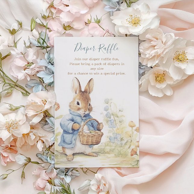 Cartão De Informações Peter Rabbit Fralda Raffle (Criador carregado)