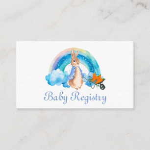 Cartão De Informações Peter Rabbit Rainbow Carrots Baby Registry