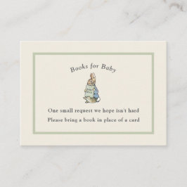 Cartão De Informações Peter Rabbit Sage Green Vintage Baby Book