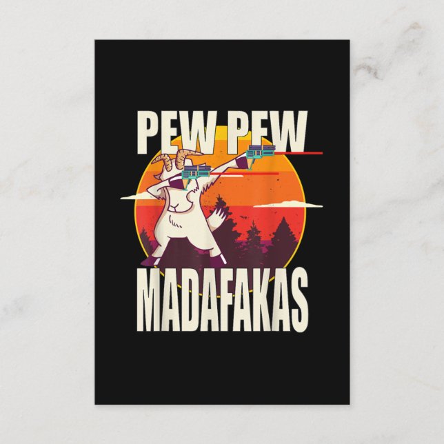 Cartão De Informações Pew Pew Madafakas Pew Pew Madafakas Goat (Frente)