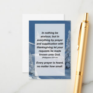 Cartão De Informações Ph. 4:6 Não seja ansioso, mas em tudo