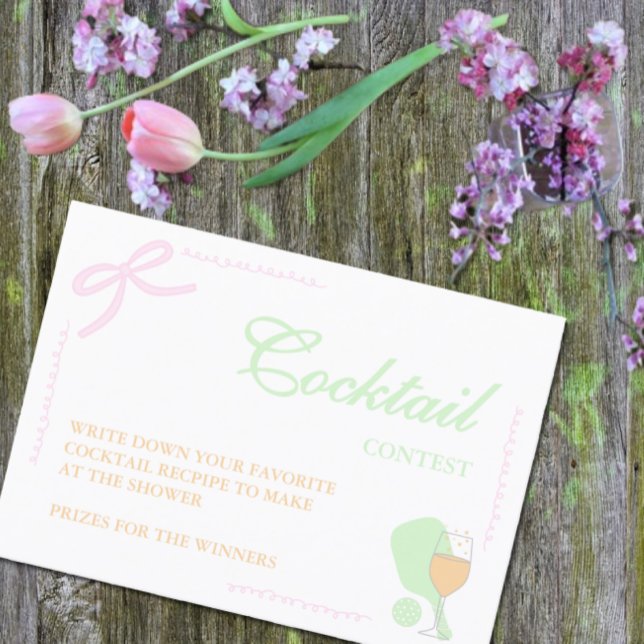 Cartão De Informações Pickleball and Prosecco Cocktail Contest (Criador carregado)