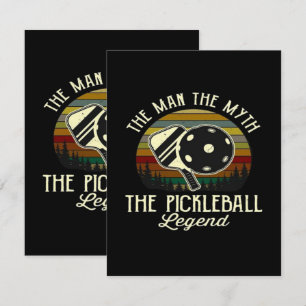 Cartão De Informações Pickleball- O Homem, O Mito, A Lenda
