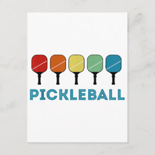 Cartão De Informações Pickleball Retrô Vintage Engraçado 