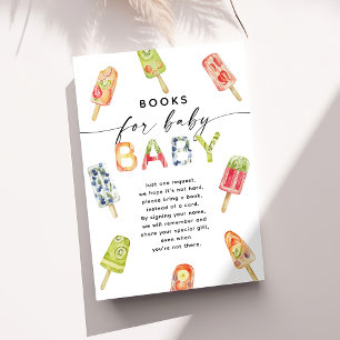 Cartão De Informações Picolé de Aquarela Pronto para Pop Livros para Beb