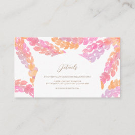 Cartão De Informações Pikake Wedding