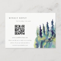 Pine Tree Mountain Landscape Casamento QR Code RSV