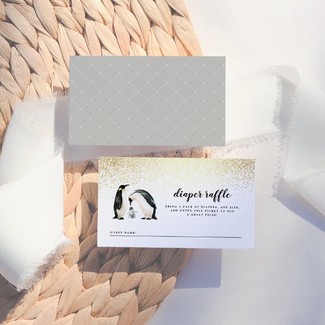 Cartão De Informações Pinguim Pequeno | Fenda de Fralda de inverno (Criador carregado)