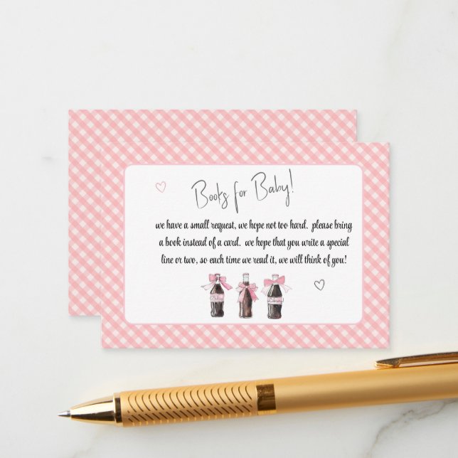 Cartão De Informações Pink Baby Soda Ready to POP Books for Baby (Frente/Verso In Situ)