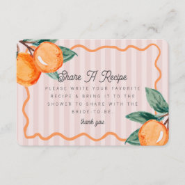 Cartão De Informações Pink Cutie Pastel Citrus Bridal Partilha uma Recei