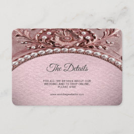 Cartão De Informações Pink Flower Detail