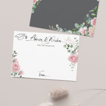 Pink Roses Script Advice And Wishes Graduation