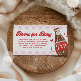 Cartão De Informações Pink She's Ready to Pop Baby Shower Books for Baby