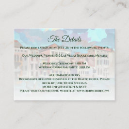 Cartão De Informações Pinturas do Grande Canal, Veneza, Itália