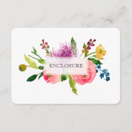 Cartão De Informações PixDezines direcçõesmitzvah/cor d'água floral