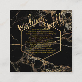 Cartão De Informações PixDezines Wishing Good/Marble Dourado Veias