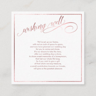 Cartão De Informações PixDezines Wishing well/Marble /White+Rosa Dourado