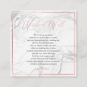 Cartão De Informações PixDezines Wishing well, Rosa de caligrafia Dourad