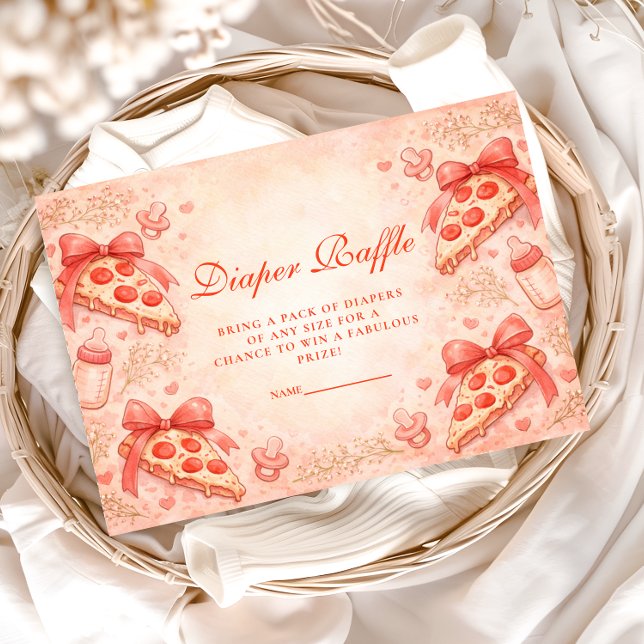 Cartão De Informações Pizza Night Diapper Raffle (Criador carregado)