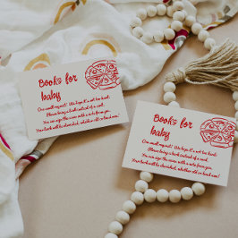 Cartão De Informações Pizza Red Hand Escrito Pizza Livro Bebê Escrito