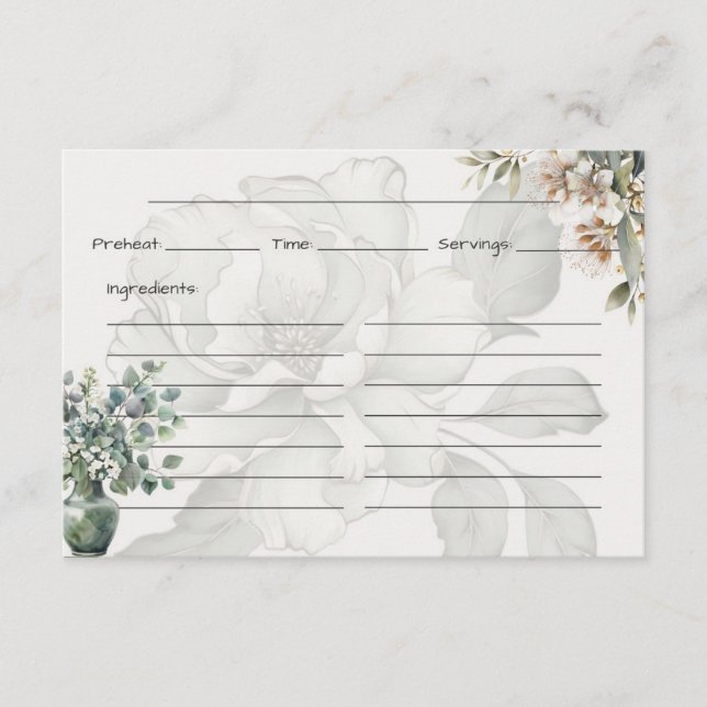 Cartão De Informações Placa básica de receita de tranquilidade (Frente)