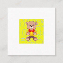 Cartão De Informações Placa de abrigo do urso de pelúcia de aniversário 