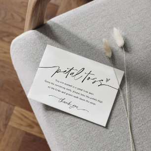 Cartão De Informações Placa de Banco de Petal de Casamento EVERLEIGH