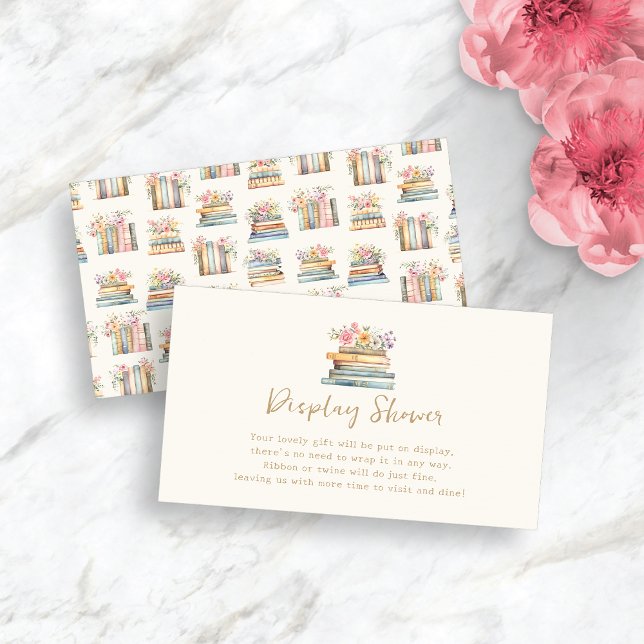 Cartão De Informações Placa de Chá de Exibição de Livro (Book Display Shower Card
)