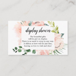 Cartão De Informações Placa de Chá de fraldas do Chá Floral Fleur Jolie