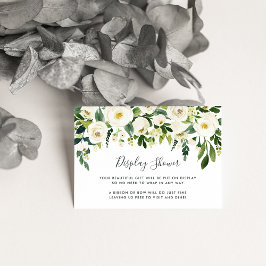 Cartão De Informações Placa de Chá para Exibição Floral do Alabaster