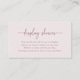 Cartão De Informações Placa de Chá para Exibição Rosa Elegante