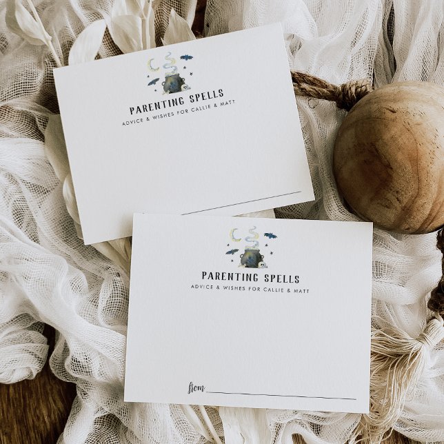 Cartão De Informações Placa de Conselhos de Chá de fraldas do Halloween  (Criador carregado)