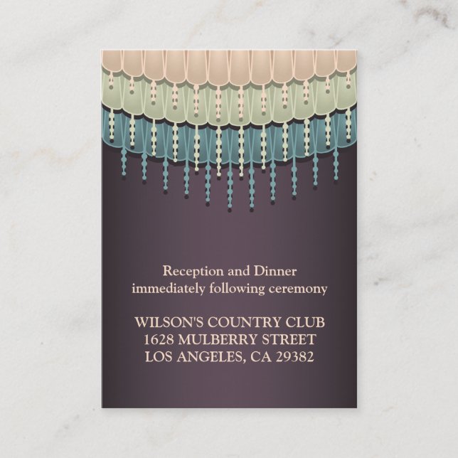 Cartão De Informações Placa de direção boêmica do chique (Frente)