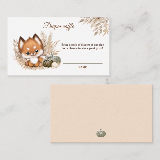 Cartão De Informações Placa de encaixe da Fralda de queda (Frente/Verso)