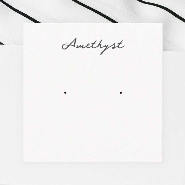 Cartão De Informações Placa de Exibição de Joias Ametist Enrelhando (Criador carregado)