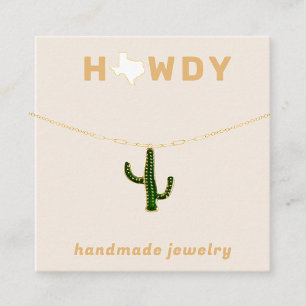 Cartão De Informações Placa de Exibição de Joias do Texas Howdy Earring