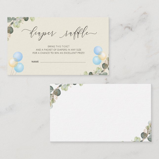 Cartão De Informações placa de fralda de espera antecipada (Frente/Verso)