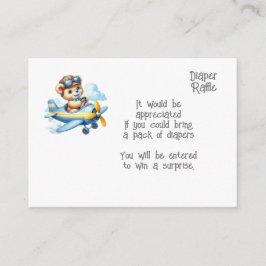 Cartão De Informações Placa de fralda do Urso de Teddy