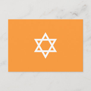 Cartão De Informações Placa de gabinete azul Mitzvah, Bar brilhante