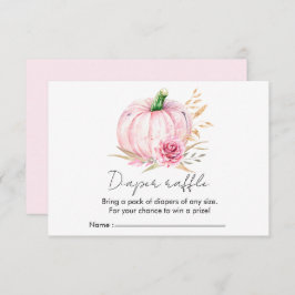Cartão De Informações Placa de Gabinete Babyshower Boho Pumpkin Boho