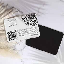 Cartão De Informações Placa de gabinete branco e preto