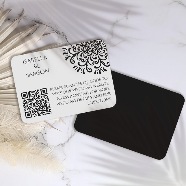 Cartão De Informações Placa de gabinete branco e preto (Criador carregado)