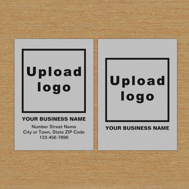 Cartão De Informações Placa de gabinete da Cinza comercial (Build brand name awareness. Your business brand on gray enclosure card.)