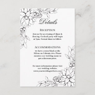 Cartão De Informações Placa de gabinete Dahlia Wreath