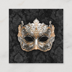 Cartão De Informações Placa de gabinete de carnaval de máscara
