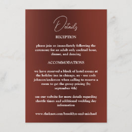 Cartão De Informações Placa de gabinete de casamento de flores